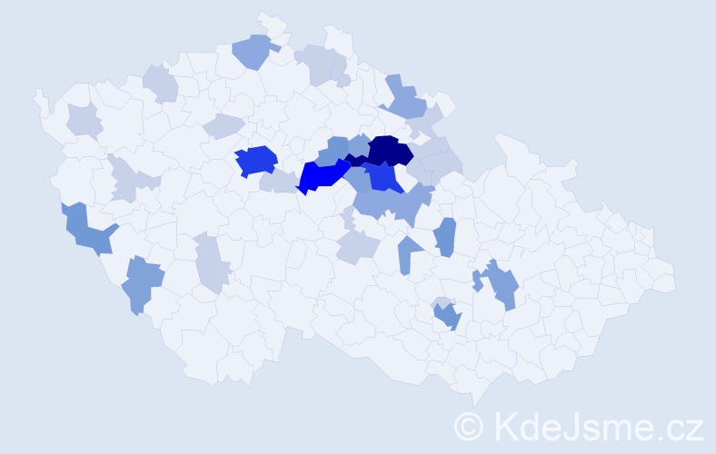 Příjmení: 'Bendáková', počet výskytů 91 v celé ČR