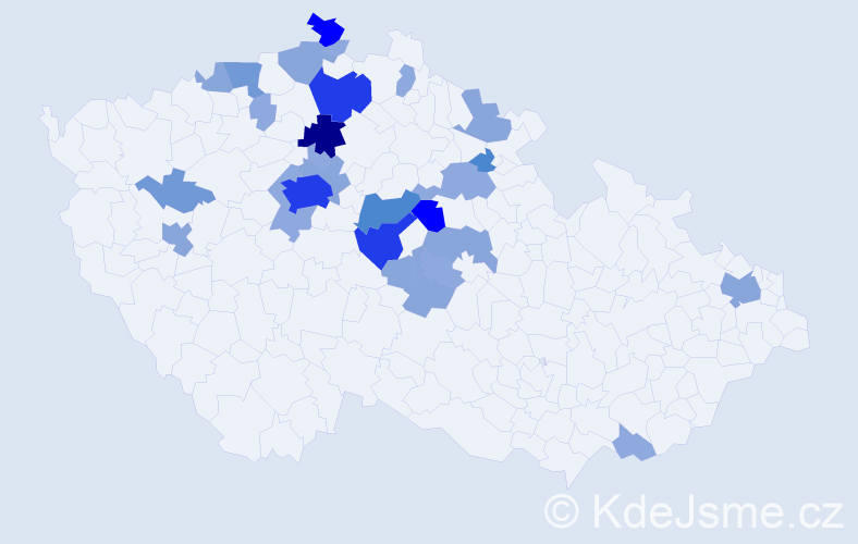 Příjmení: 'Semelka', počet výskytů 81 v celé ČR