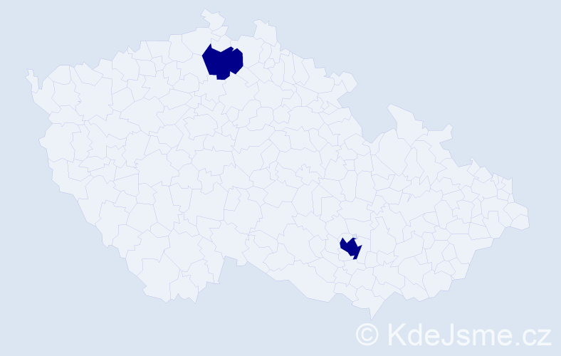 Příjmení: 'Radkovec', počet výskytů 2 v celé ČR