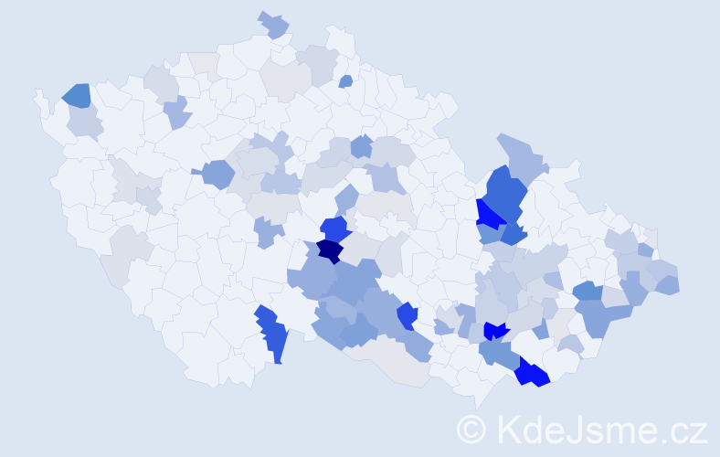 Příjmení: 'Potěšil', počet výskytů 280 v celé ČR