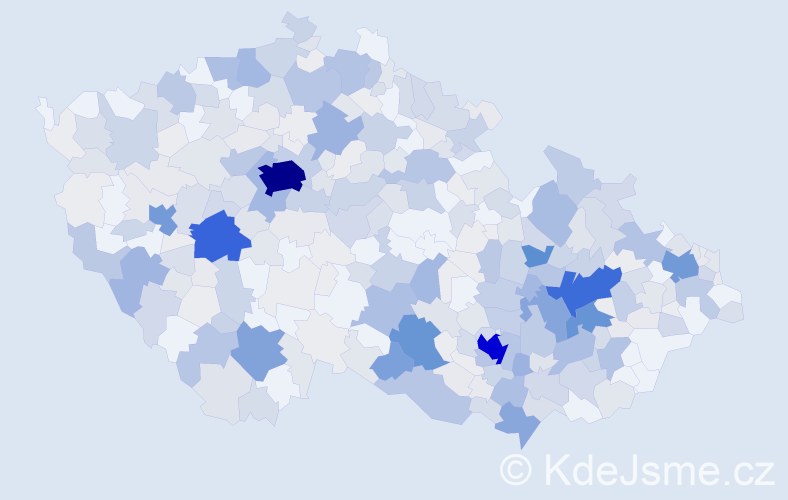 Příjmení: 'Kuba', počet výskytů 1605 v celé ČR