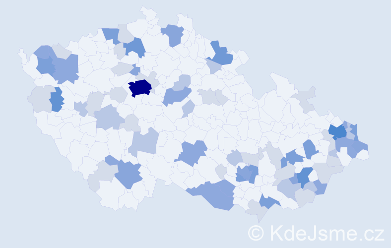 Příjmení: 'Slobodová', počet výskytů 194 v celé ČR