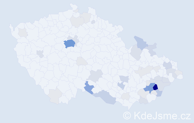 Příjmení: 'Pšenčíková', počet výskytů 156 v celé ČR