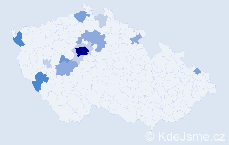 Příjmení: 'Lener', počet výskytů 49 v celé ČR