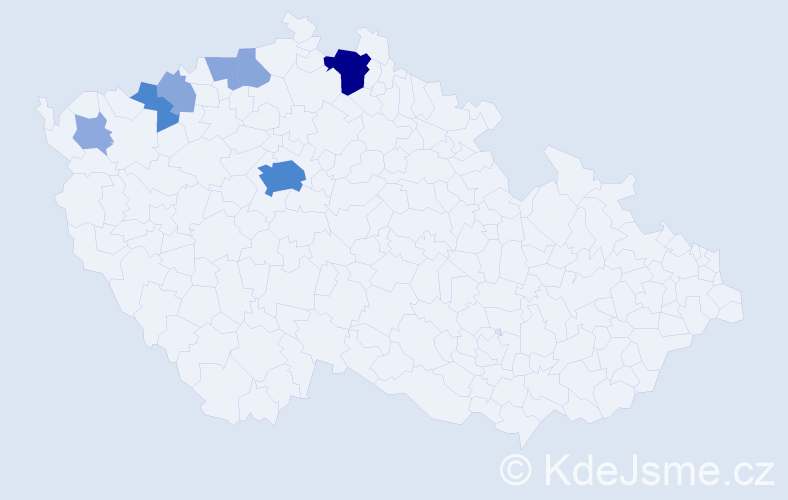 Příjmení: 'Kačiová', počet výskytů 24 v celé ČR