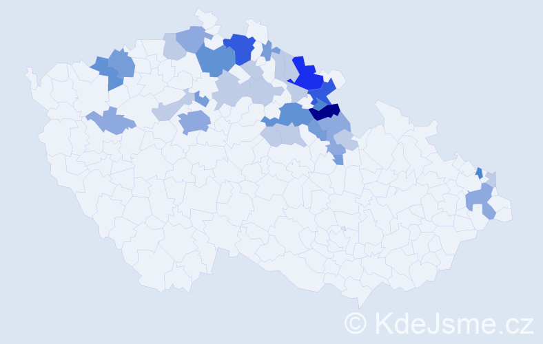 Příjmení: 'Kubrt', počet výskytů 93 v celé ČR
