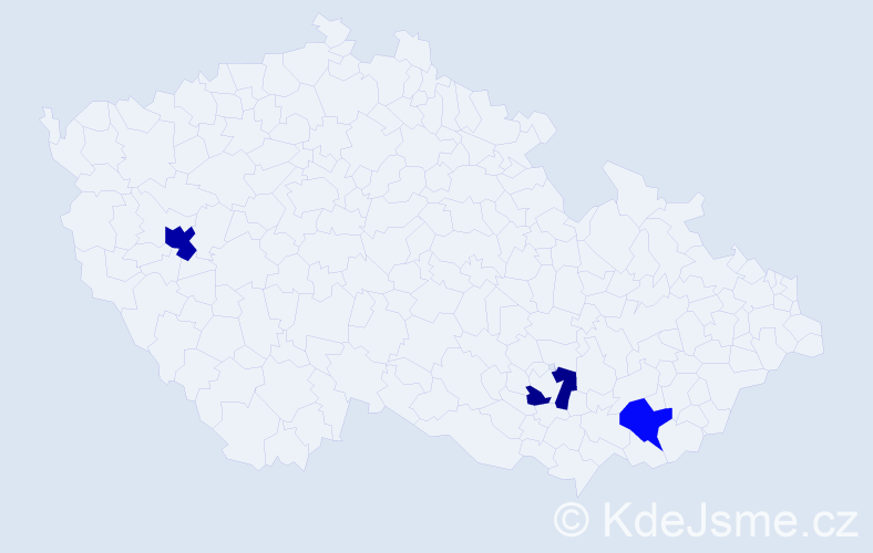 Příjmení: 'Stojnova', počet výskytů 4 v celé ČR