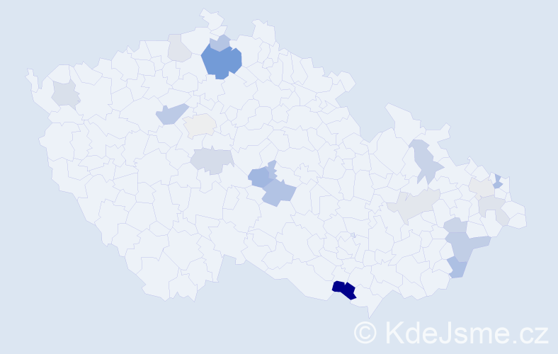 Příjmení: 'Závrská', počet výskytů 35 v celé ČR