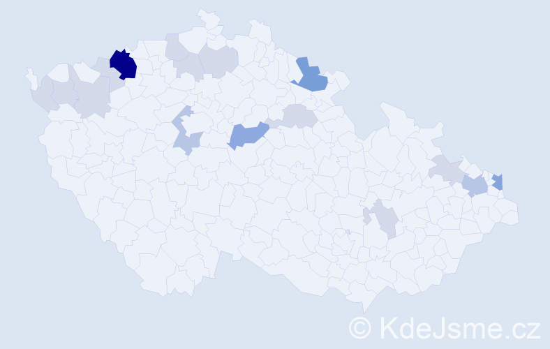 Příjmení: 'Solčáni', počet výskytů 43 v celé ČR