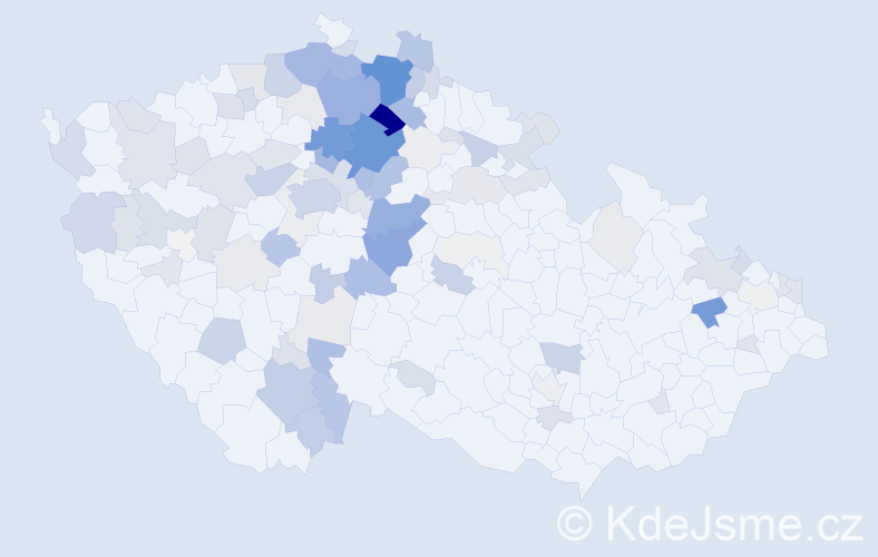 Příjmení: 'Moc', počet výskytů 577 v celé ČR