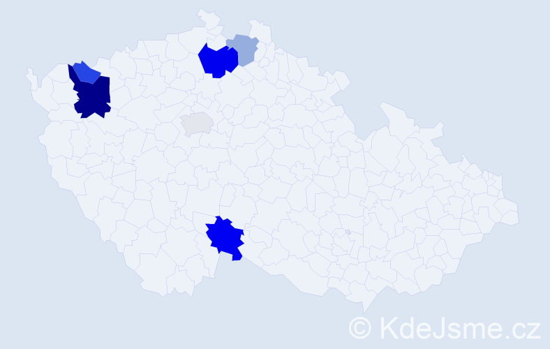 Příjmení: 'Wehlová', počet výskytů 12 v celé ČR