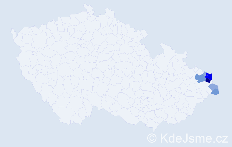 Příjmení: 'Pytlik', počet výskytů 21 v celé ČR