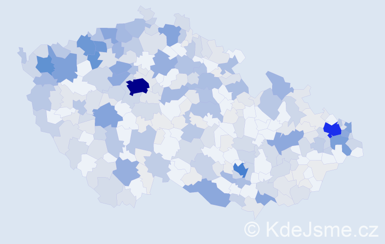 Příjmení: 'Tóthová', počet výskytů 1054 v celé ČR