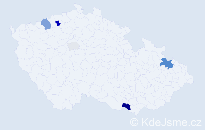 Příjmení: 'Zobelová', počet výskytů 6 v celé ČR