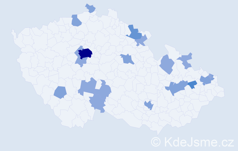 Příjmení: 'Nagel', počet výskytů 39 v celé ČR