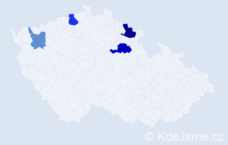 Příjmení: 'Tschertner', počet výskytů 8 v celé ČR