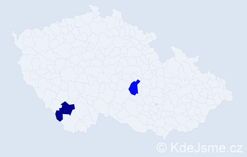 Příjmení: 'Vorčák', počet výskytů 4 v celé ČR