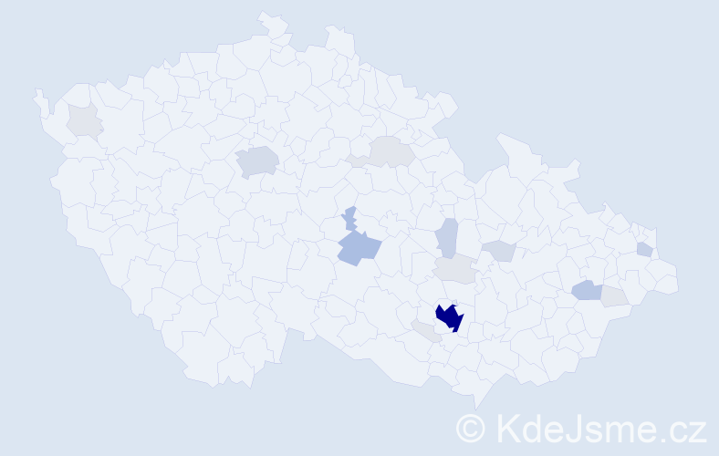 Příjmení: 'Molišová', počet výskytů 60 v celé ČR