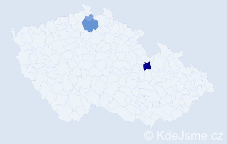 Příjmení: 'Tenenková', počet výskytů 13 v celé ČR