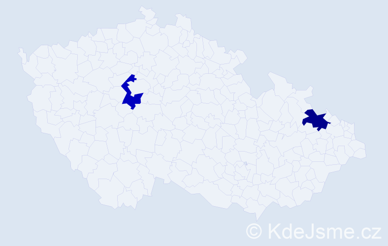 Příjmení: 'Kopecki', počet výskytů 2 v celé ČR
