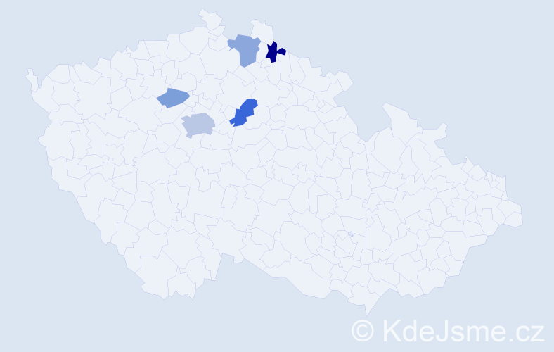 Příjmení: 'Mattern', počet výskytů 14 v celé ČR