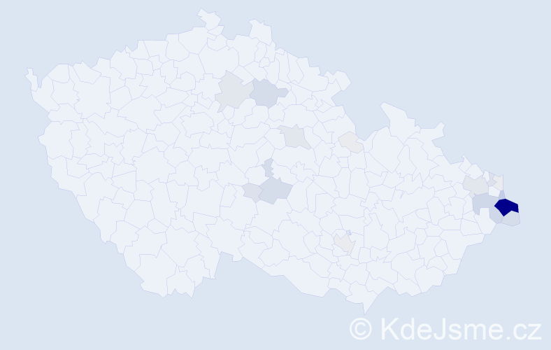 Příjmení: 'Cymorek', počet výskytů 114 v celé ČR