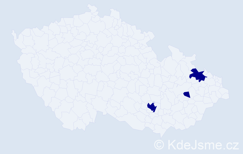 Příjmení: 'Učenová', počet výskytů 3 v celé ČR