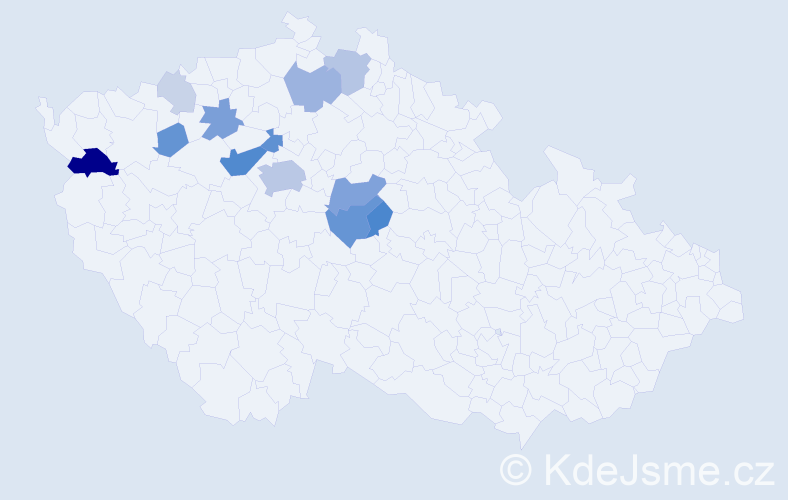 Příjmení: 'Klovrza', počet výskytů 41 v celé ČR