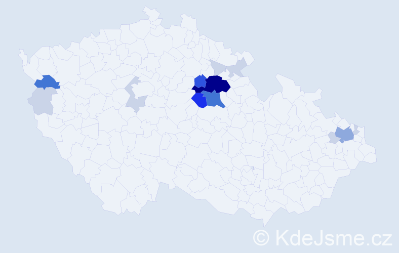 Příjmení: 'Boudyš', počet výskytů 52 v celé ČR