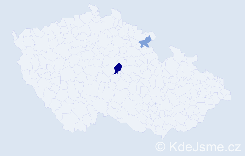 Příjmení: 'Wittvar', počet výskytů 5 v celé ČR