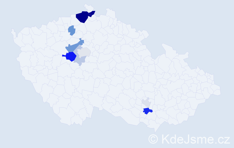 Příjmení: 'Goldammerová', počet výskytů 24 v celé ČR