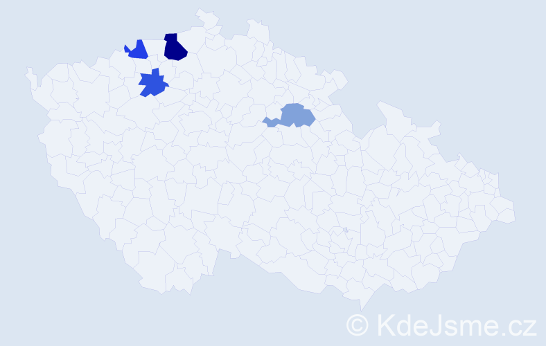 Příjmení: 'Kastel', počet výskytů 13 v celé ČR