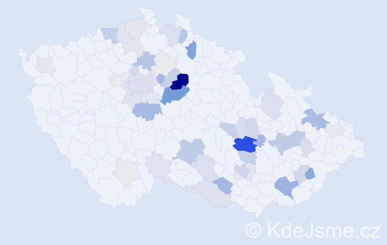 Příjmení: 'Paroulek', počet výskytů 174 v celé ČR