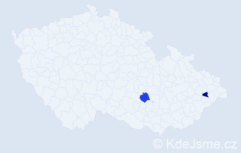 Příjmení: 'Gőrigová', počet výskytů 2 v celé ČR