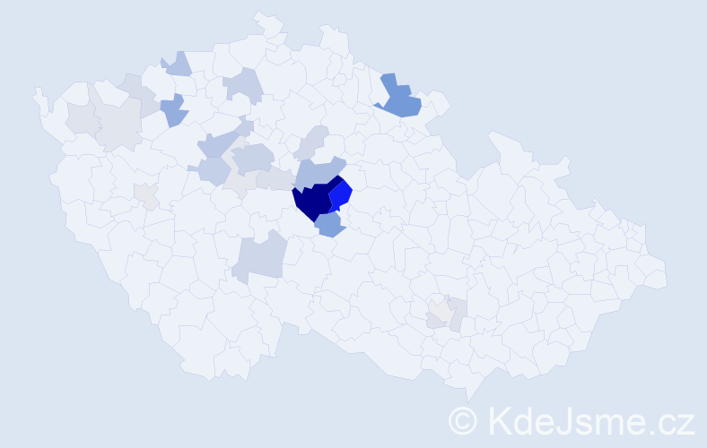 Příjmení: 'Klečáková', počet výskytů 85 v celé ČR