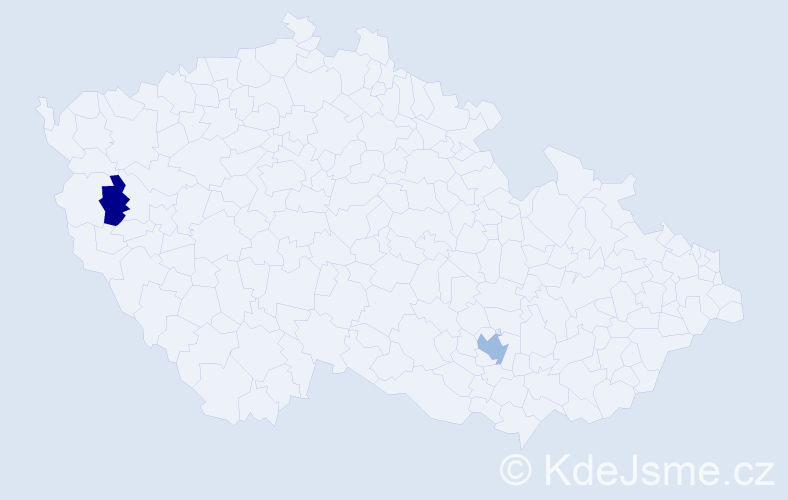 Příjmení: 'Lipák', počet výskytů 5 v celé ČR