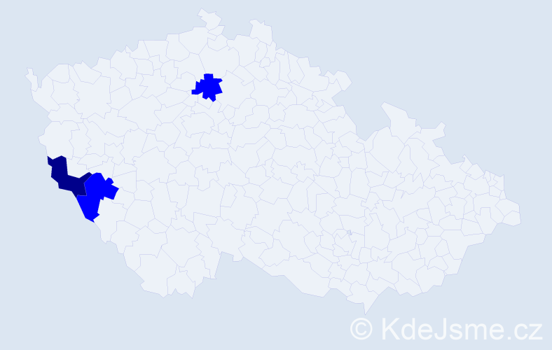 Příjmení: 'Gerbergová', počet výskytů 4 v celé ČR