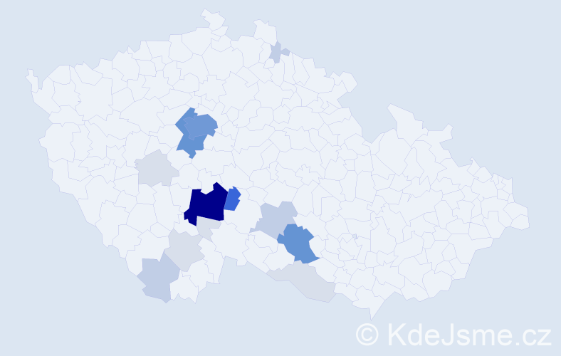 Příjmení: 'Tenkl', počet výskytů 66 v celé ČR