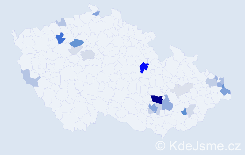 Příjmení: 'Lakota', počet výskytů 68 v celé ČR