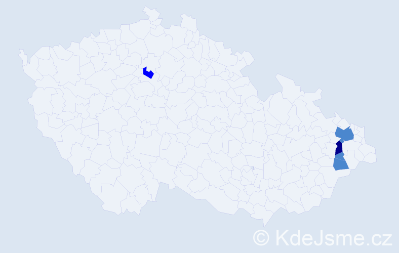 Příjmení: 'Pargáč', počet výskytů 8 v celé ČR