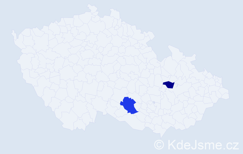 Příjmení: 'Hofirková', počet výskytů 6 v celé ČR
