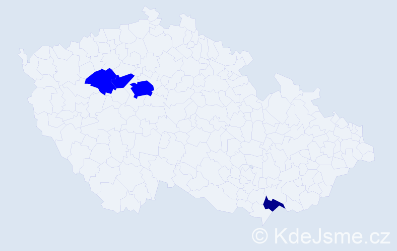 Příjmení: 'Drnáková', počet výskytů 5 v celé ČR