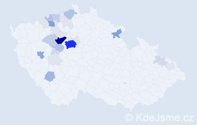 Příjmení: 'Tyburcová', počet výskytů 113 v celé ČR