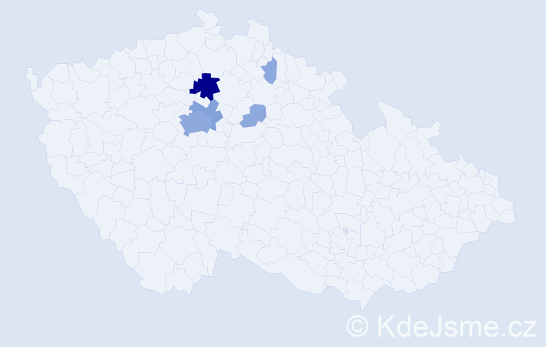 Příjmení: 'Corna', počet výskytů 13 v celé ČR