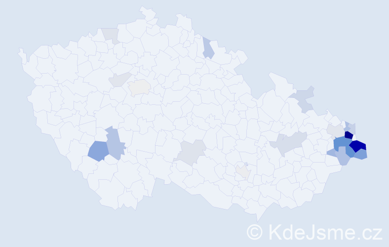 Příjmení: 'Holeksa', počet výskytů 79 v celé ČR