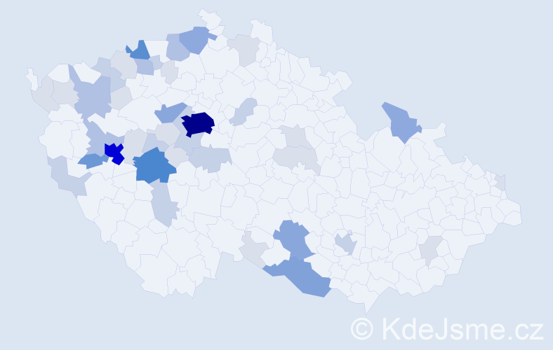 Příjmení: 'Patová', počet výskytů 140 v celé ČR