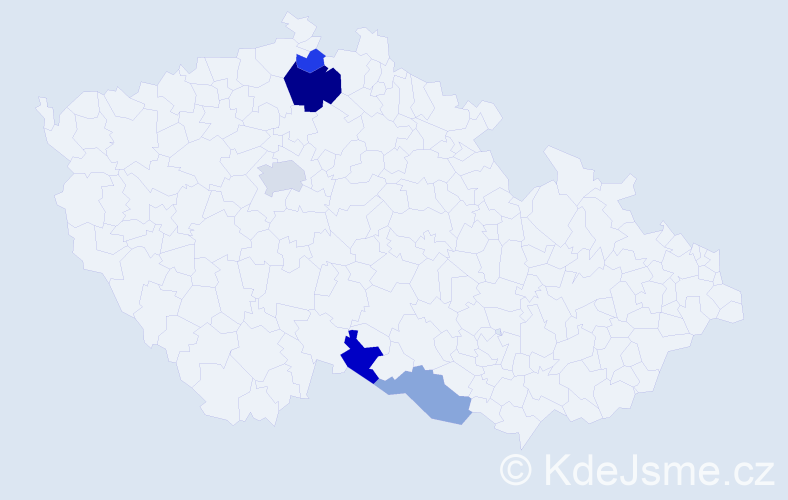Příjmení: 'Ljašková', počet výskytů 9 v celé ČR