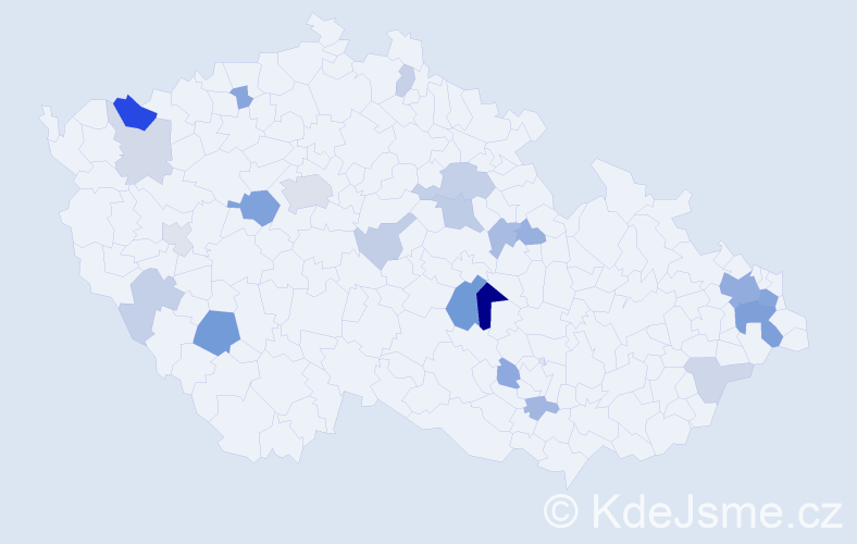 Příjmení: 'Marcinko', počet výskytů 55 v celé ČR