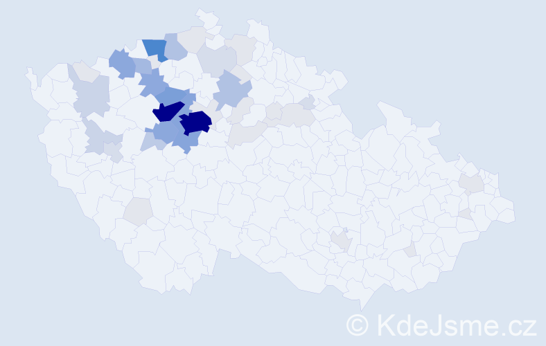 Příjmení: 'Stádníková', počet výskytů 196 v celé ČR