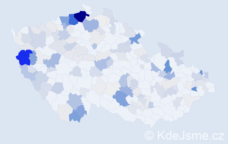 Příjmení: 'Janová', počet výskytů 762 v celé ČR